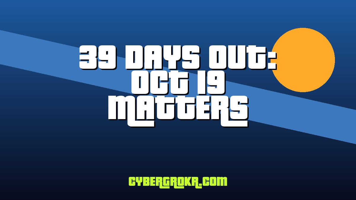 39 Days Out: Why October 19 Matters for GTA 6
