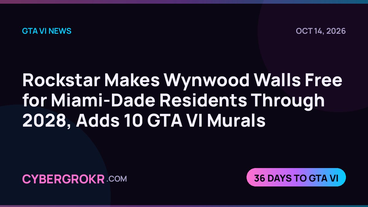 Rockstar Makes Wynwood Walls Free for Miami-Dade Residents Through 2028, Adds 10 GTA VI Murals